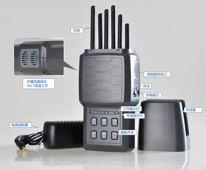 SC-F6高功率全频段手持信号屏蔽器